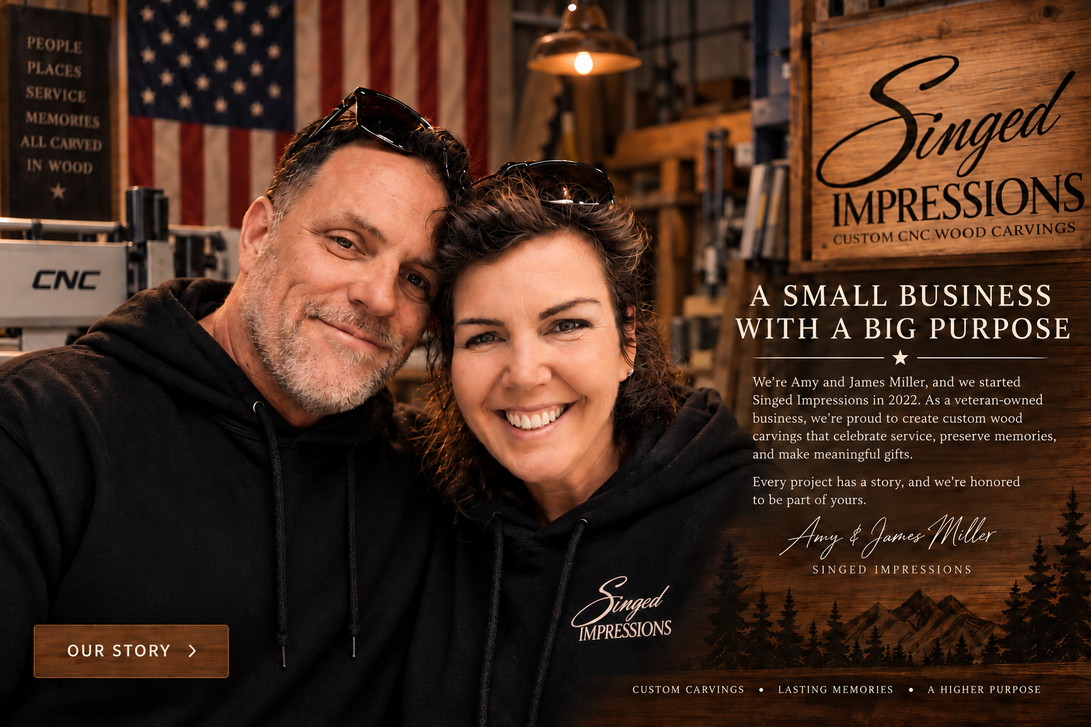 Amy and James Miller - Singed Impressions owners